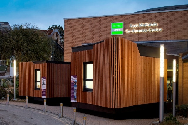 Saint-Gobain timber pods make debut at Passivhaus conference