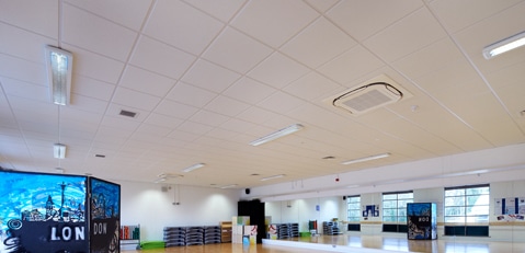 Ceilings from Knauf AMF installed in new sports facility at school
