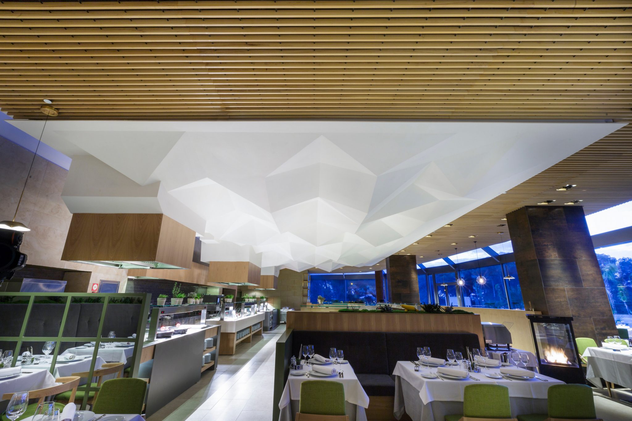 Rockfon delivers geometric flexibility with outstanding acoustics