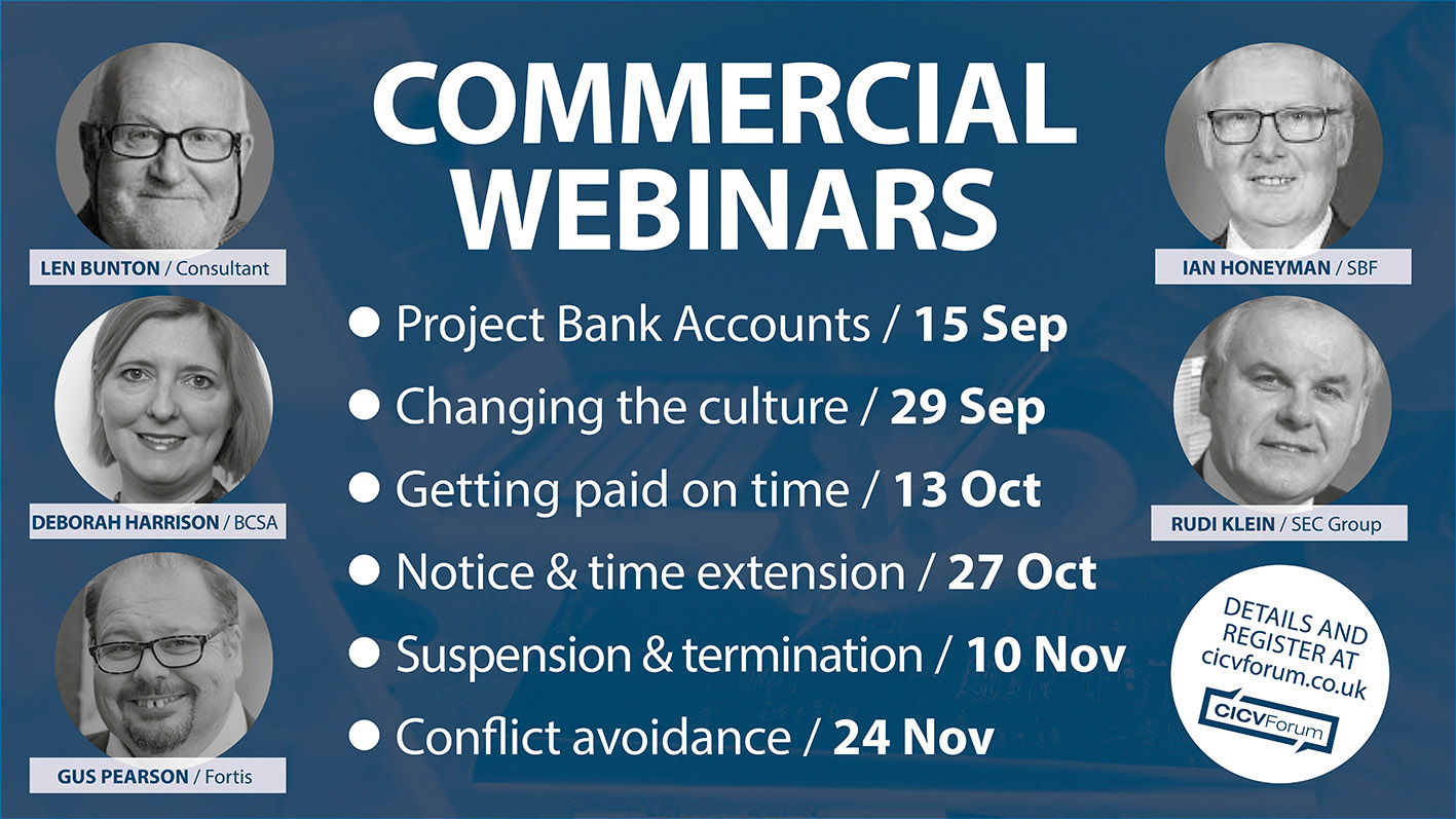 Industry experts to offer FREE commercial advice  as CICV Forum hosts six topical training webinars
