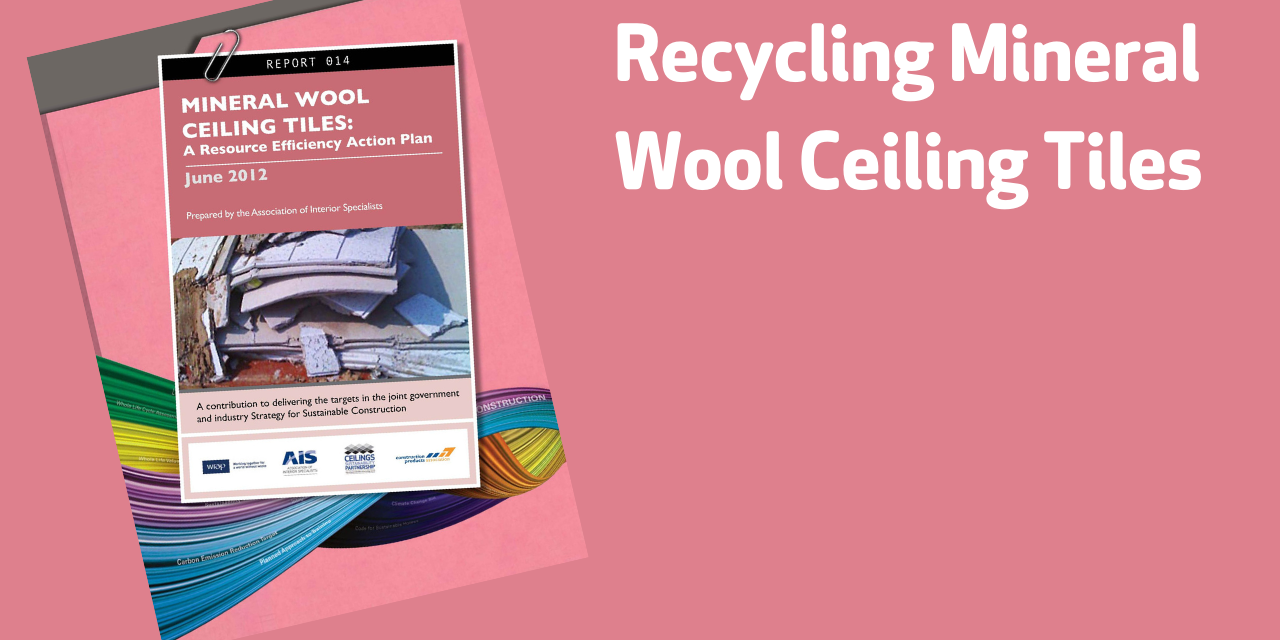 Recycling mineral wool ceiling tiles