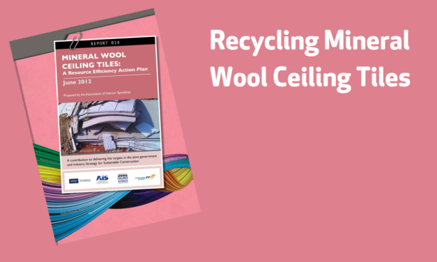 Recycling mineral wool ceiling tiles