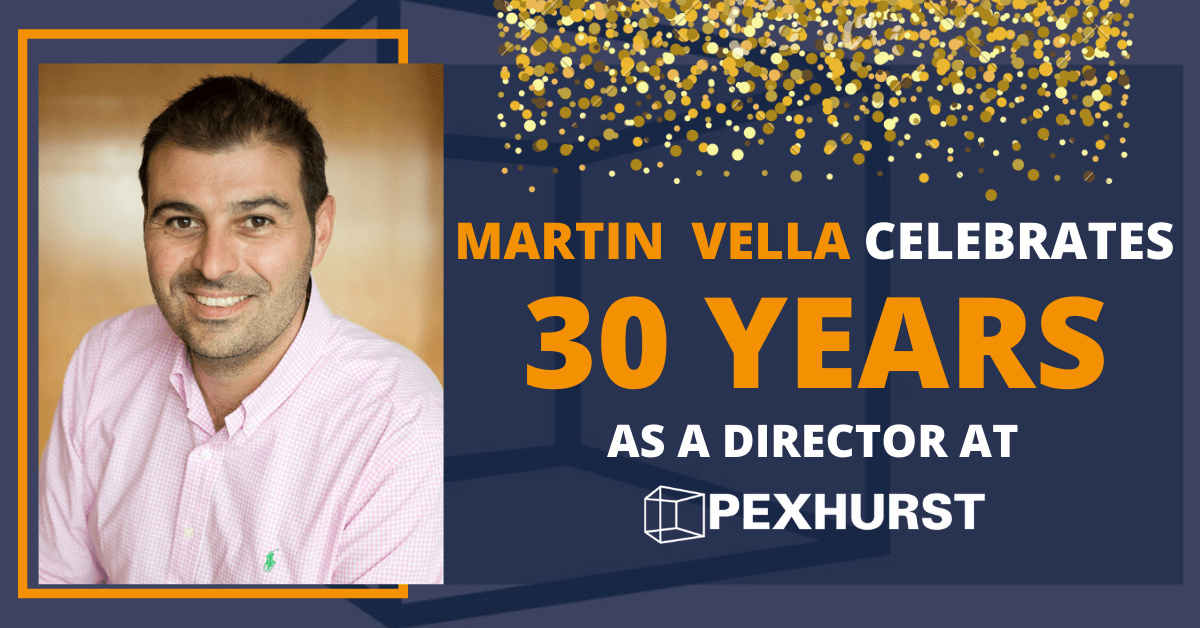 Martin Vella celebrates 30 years as a Director at Pexhurst