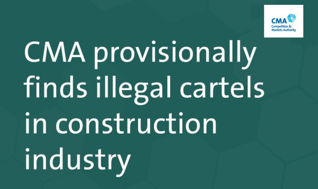 CMA has provisionally found that 10 construction firms illegally colluded to rig bids